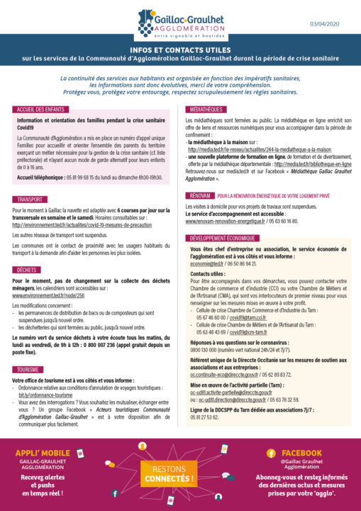 Contacts utiles agglo