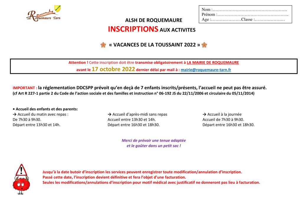 1 - Fiche inscription ALSH Toussaint 2022-1