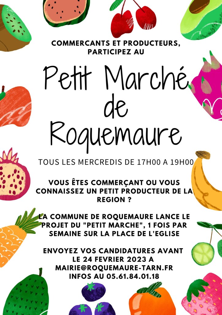 CoMMERCANTS ET PRODUCTEURS, participez au(1)