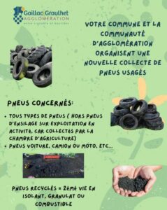 Collecte des pneus usagés